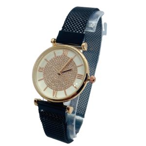 Reloj de Mujer de Forma Redondo con Correa Metalica Oscura N12