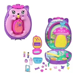 Polly Pocket Juguete Portátil 2 en 1 Bolso de Erizo JBJ91