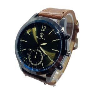 Reloj de Hombre de Forma Redondo Correa Cafe (NA)