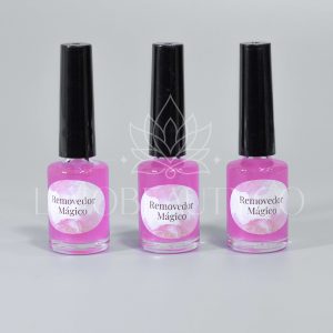 Removedor mágico de acrilico, polygel, gel, press on o semipermanente  x 3 unid
