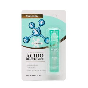 Balsamo y Brillo Labial Con Acido Hialurónico Aroma Manzana