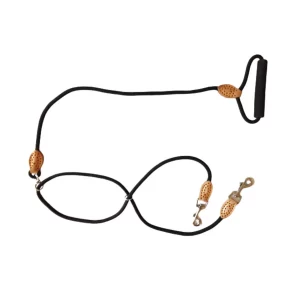 Trailla Doble Con Uniones De Cuero 6mm