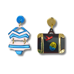 Pendiente BIKINI Y MALETA Mini – Chocolate