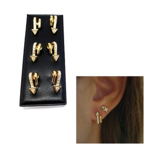 Pendientes FLECHA Garra Dorado – Thäiba