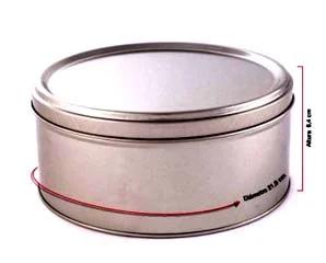 Caja redonda de aluminio 219*94mm desde 100 unidades