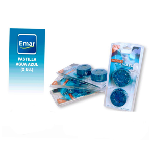 Ambientador pastilla agua azul WC 2x50g Emar