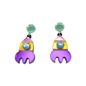 Pendiente COHETE MORADO – Chocolate