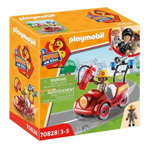 Playmobil set mini coche de bomberos de la linea Duck on Call 70828